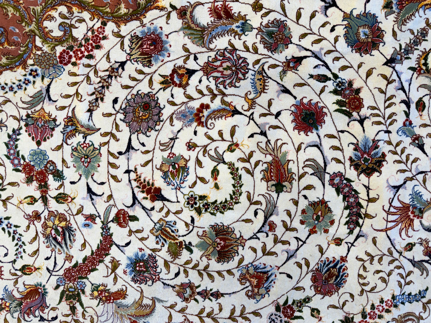 13’x19’8” Very Fine Hand-Knotted Persian Tabriz 80 Raj Signed Area Rug