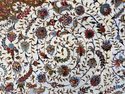 13’x19’8” Very Fine Hand-Knotted Persian Tabriz 80 Raj Signed Area Rug