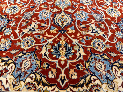 Hand-Knotted Antique Persian Isfahan Rug - 3’4”x5’6”