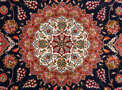 Hand-Knotted 60 Raj Persian Tabriz Rug - 6'5"x6'7"