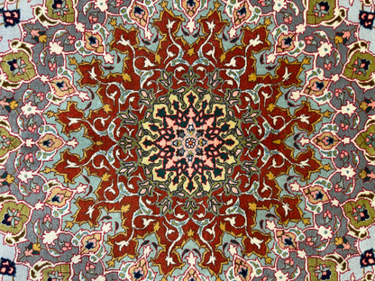 Hand-Knotted 60 Raj Persian Tabriz Rug - Dome Design - 9’8”x12’10”