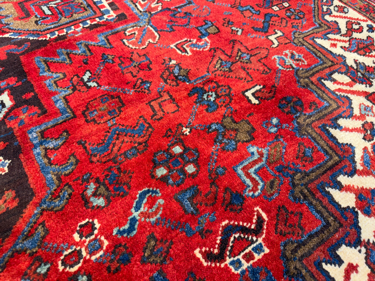 Hand-Knotted Persian Heriz Rug - 7’3”x10’3”