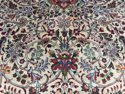 9’11”x13’5” Hand-Knotted Fine Wool Persian Kashan Area Rug