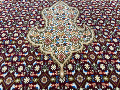 Hand-Knotted Persian Tabriz Mahi Rug - 10’x13’3”