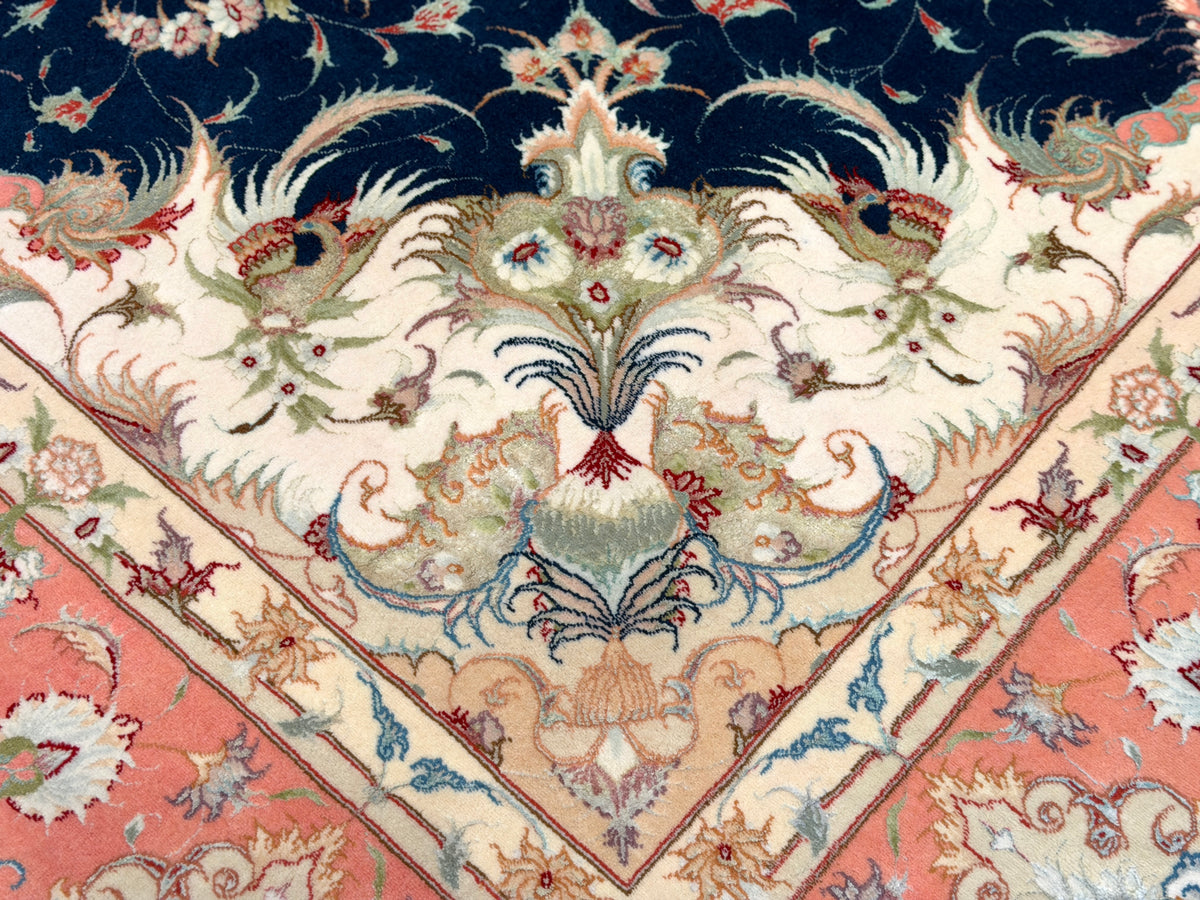 Hand-Knotted 70 Raj Persian Tabriz Rug - Signed Dolatkhah - 6’7”x10’3”