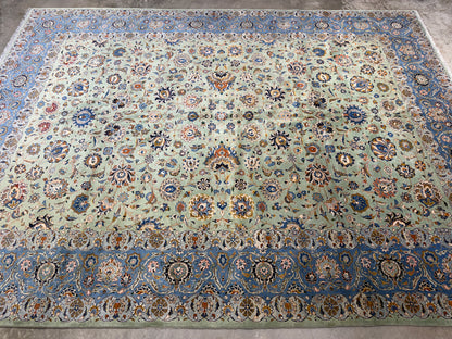 Hand-Knotted Persian Kashan Rug - 10'6"x14'6"