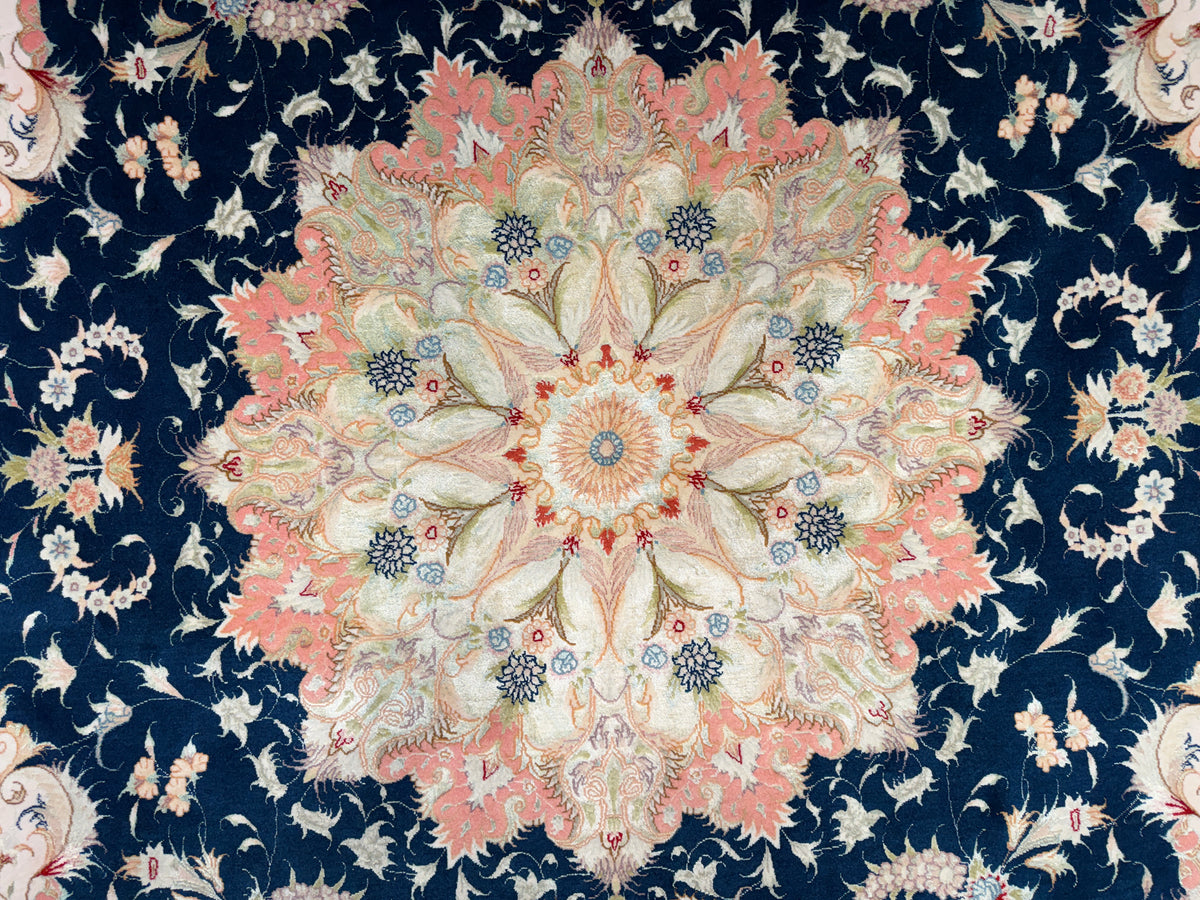 Hand-Knotted 70 Raj Persian Tabriz Rug - Signed Dolatkhah - 6’6”x10’3”