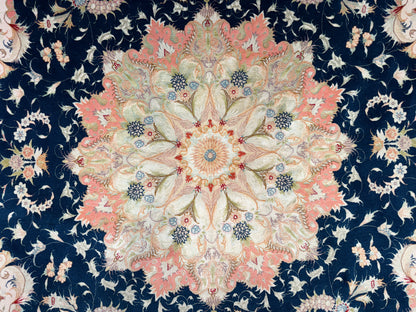 Hand-Knotted 70 Raj Persian Tabriz Rug - Signed Dolatkhah - 6’6”x10’3”