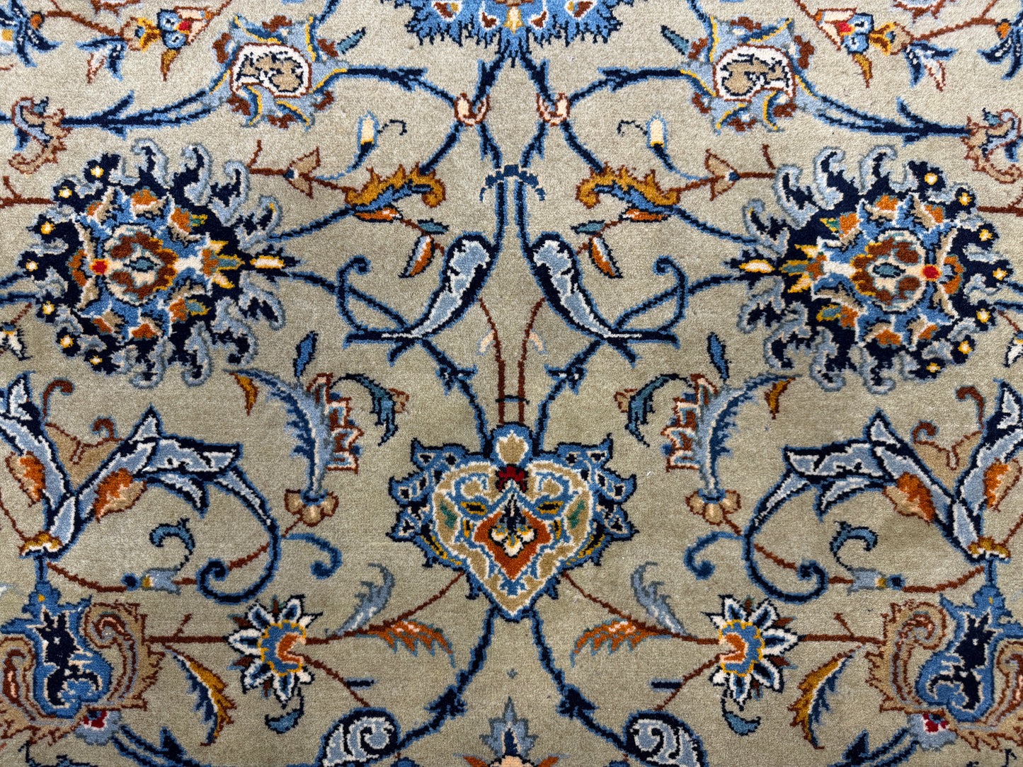 Hand-Knotted Persian Kashan Rug - 9’9”x13’8”
