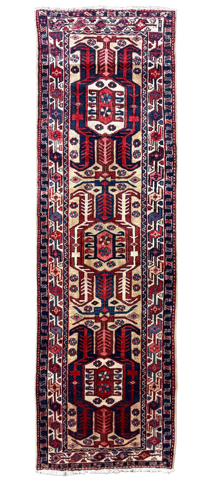 Hand-Knotted Nahavand Runner - 3’2”x10’5”