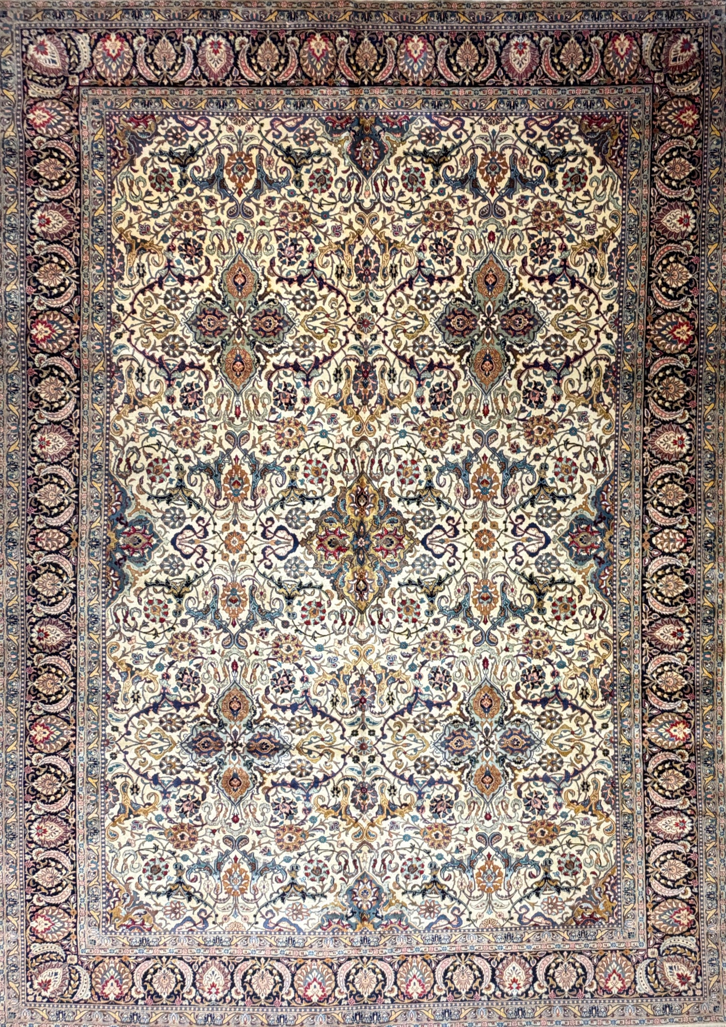 Hand-Knotted Persian Kashan Rug - 10’6”x14’8”