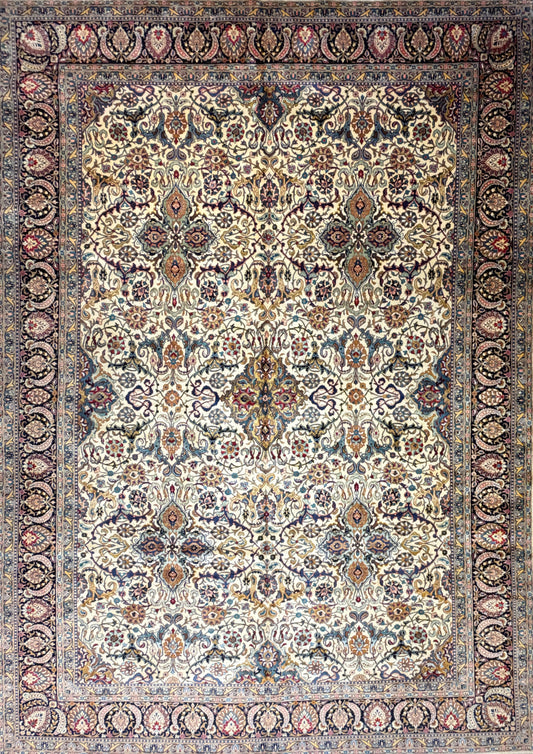 Hand-Knotted Persian Kashan Rug - 10’6”x14’8”