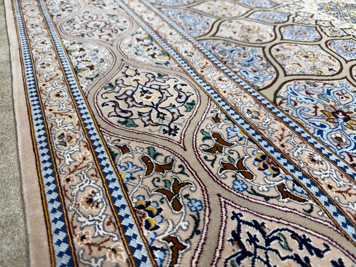 Hand-Knotted Persian Isfahan Rug - Signed Mortazavi - 5’x7’9”