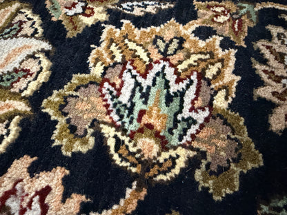 8’ Diameter Hand-Knotted Wool Indian Round Oriental Rug - 8x8 Handmade Carpet