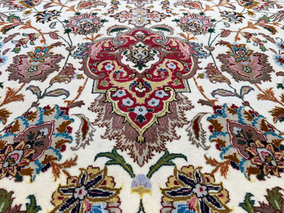 Hand-Knotted 60 Raj Persian Tabriz Rug - 9’10”x13’8”