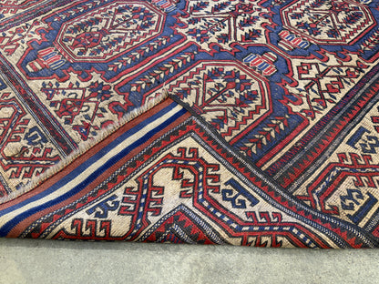 4’8”x5’10” Hand-Knotted Wool Flatweave Oriental Area Rug