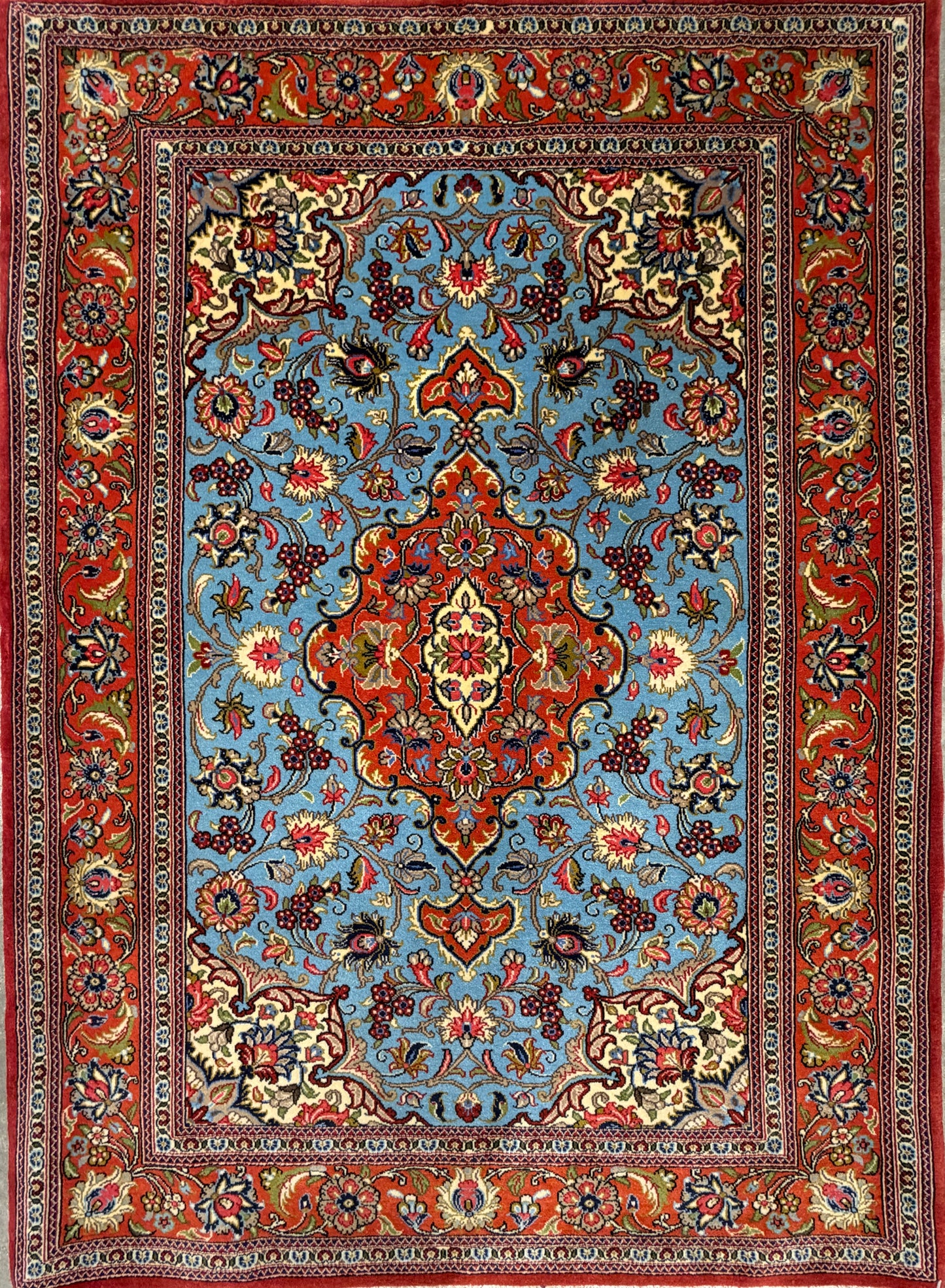 Hand-Knotted Persian Qum Rug - 3’6”x4’10”
