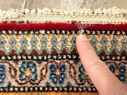 2’9”x4’2” Fine Antique Hand-Knotted Wool Kashan Tree of Life Persian Rug 2x4 Pictorial Handmade Carpet