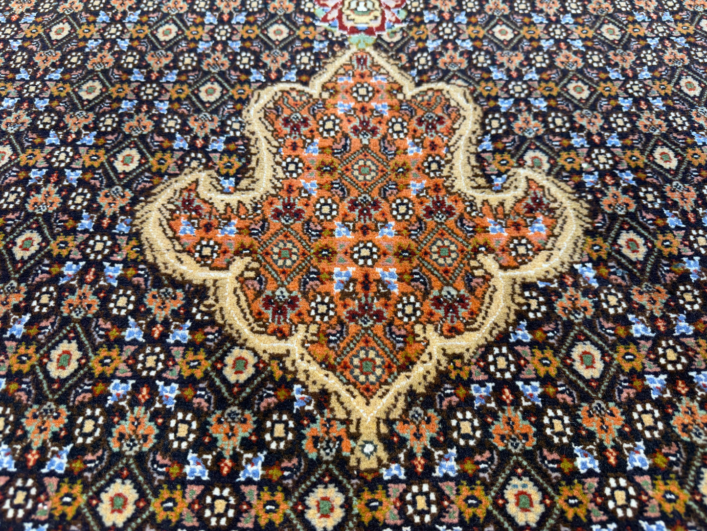 Hand-Knotted Persian Tabriz Mahi Rug - 10’x13’7”