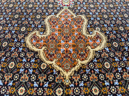 Hand-Knotted Persian Tabriz Mahi Rug - 10’x13’7”