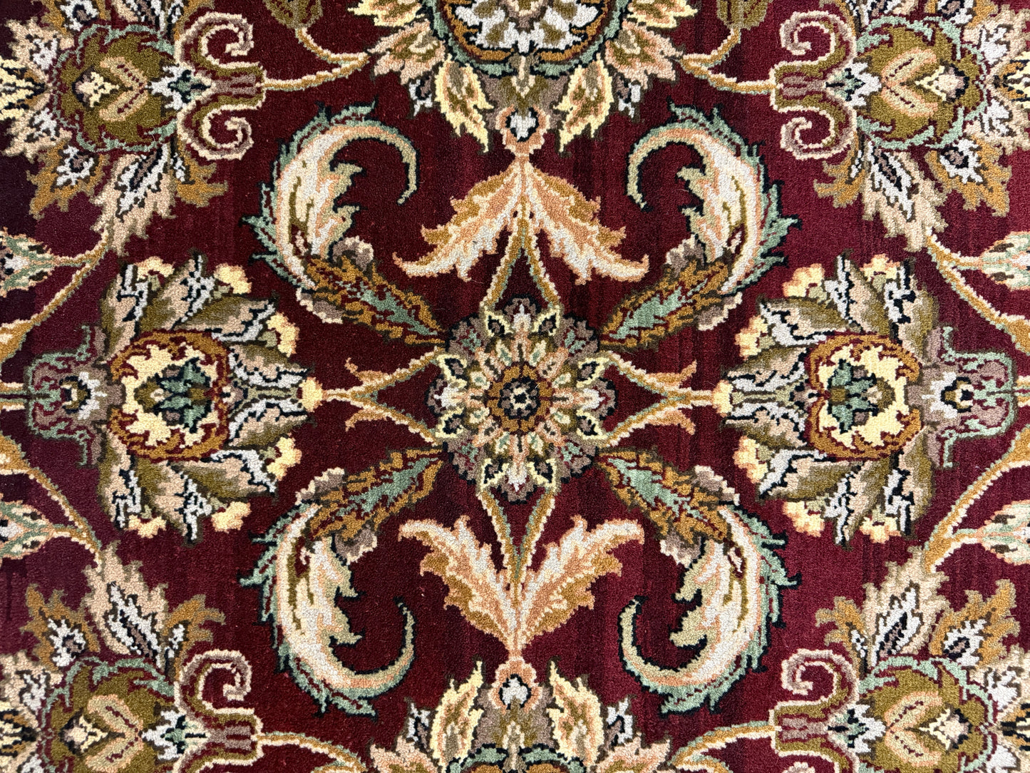 8’ Diameter Hand-Knotted Wool Indian Round Oriental Rug - 8x8 Handmade Carpet