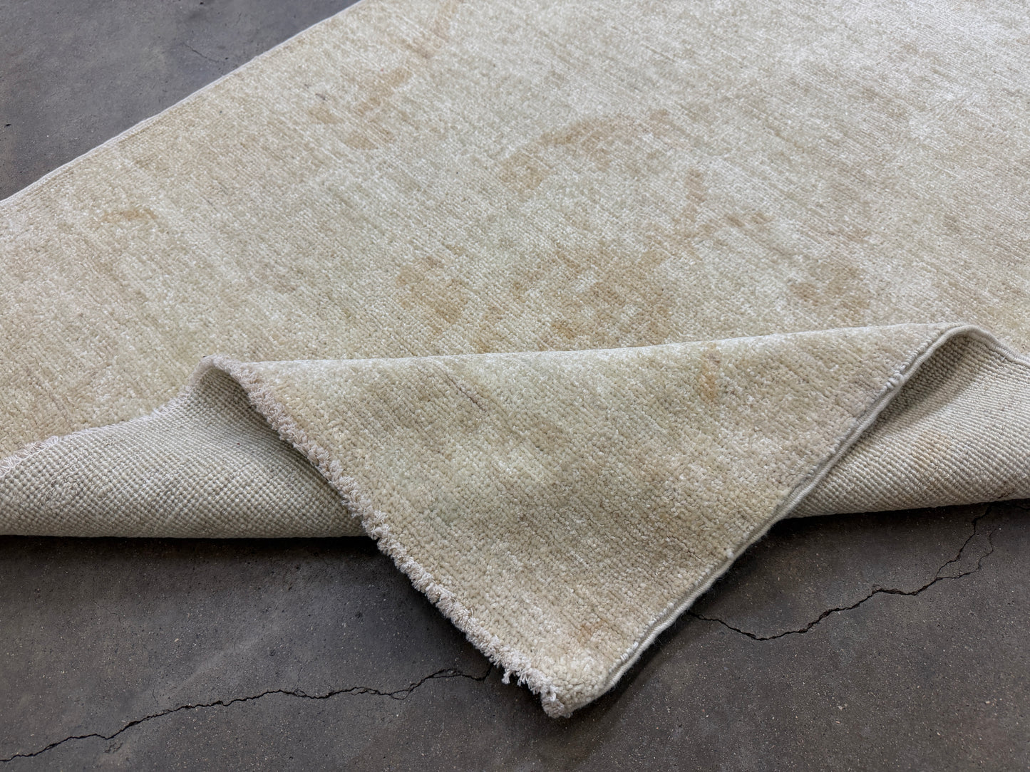 2’9”x13’6” Hand-Knotted Wool Abstract Runner 2x13 Handmade Beige Rug