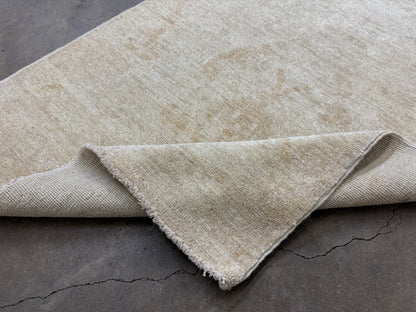 2’9”x13’6” Hand-Knotted Wool Abstract Runner 2x13 Handmade Beige Rug