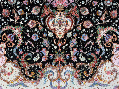 Hand-Knotted 70 Raj Persian Tabriz Rug - Signed Faizi - 9’10”x13’4”