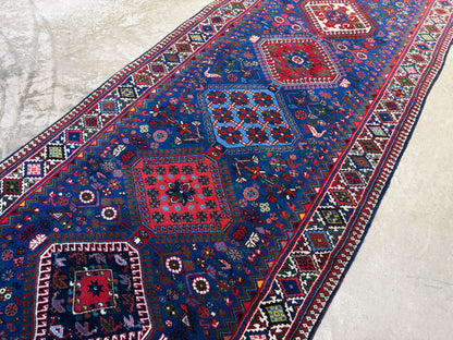 Hand-Knotted Yalameh Persian Runner - 2’11”x18’4”