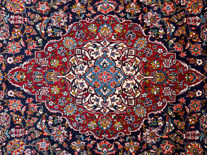 Hand-Knotted Persian Kashan Rug - 9’11”x14’3”