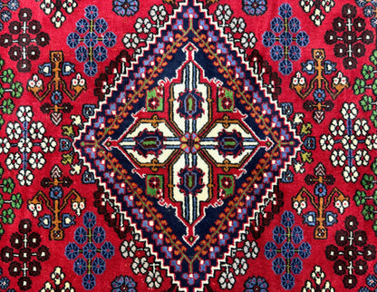 4’2”x13’3” Hand-Knotted Wool Joshaghan Persian Runner 4x13 Handmade Red Carpet