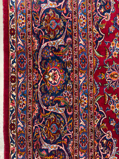 Antique Hand-Knotted Persian Kashan Rug - 10’4”x17’6”