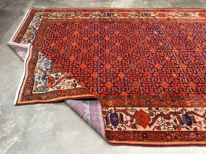 Antique Hand-Knotted Persian Malayer Runner - 6’9”x16’4”