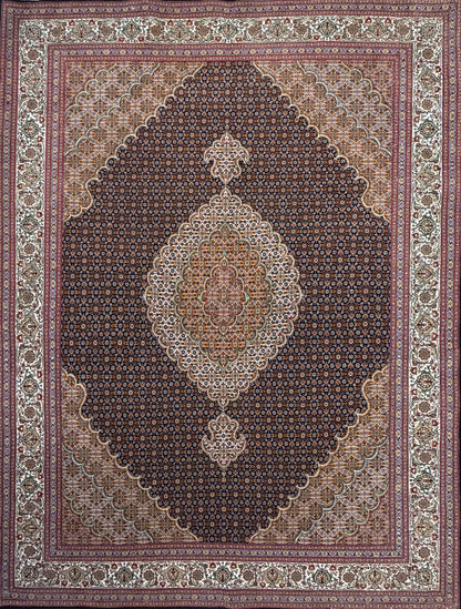Hand-Knotted Persian Tabriz Mahi Rug - 5'6"x7'8"