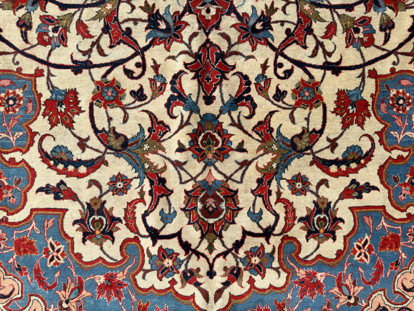 Antique Hand-Knotted Persian Isfahan Rug - 11’2”x18’
