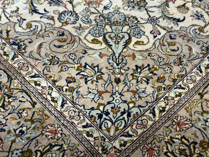 Luxurious Hand-Knotted 100% Silk Persian Qum Rug - 3'3"x5'