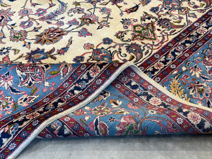 9’6”x14’6” Hand-Knotted Persian Kashan Area Rug