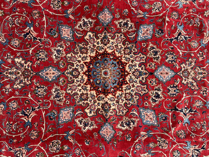 Hand-Knotted Persian Isfahan Rug - 13’9”x18’2”