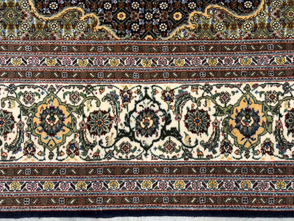 Hand-Knotted 60 Raj Persian Tabriz Rug - 6'6"x6'8"