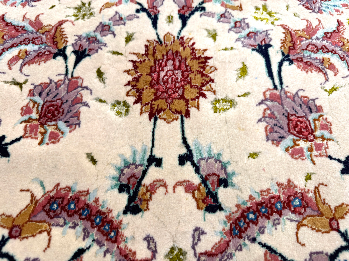 Hand-Knotted 70 Raj Persian Tabriz Rug - Signed - 9’8”x13’9”