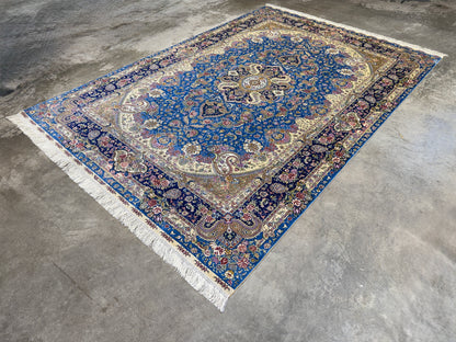 Hand-Knotted 100% Silk SinoPersian Rug - 6'x9'