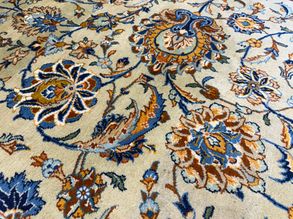 Hand-Knotted Persian Kashan Rug - Signed - 10’5”x13’10”