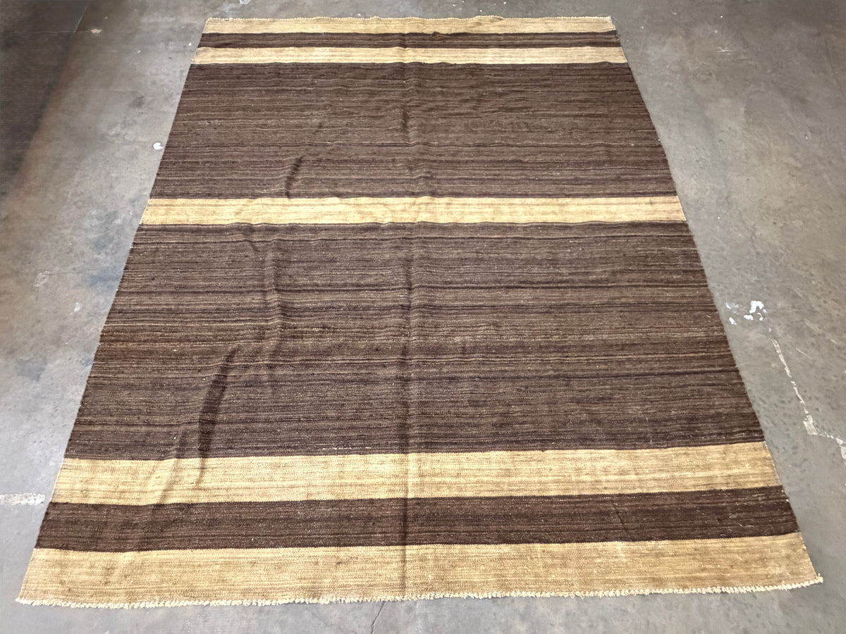 Antique Flatweave Persian Kilim Rug - 6’5”x7’10”