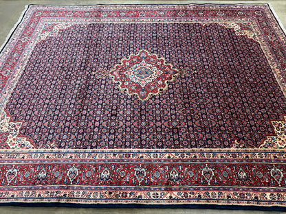 Hand-Knotted Persian Qazvin Rug - 9’x11’10”