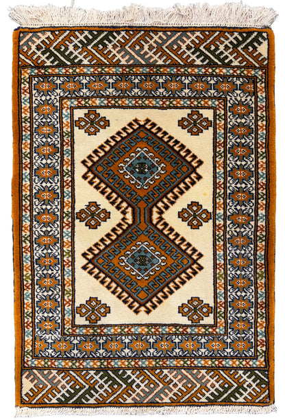 Hand-Knotted Bokhara Rug - 2’2”x3’1”