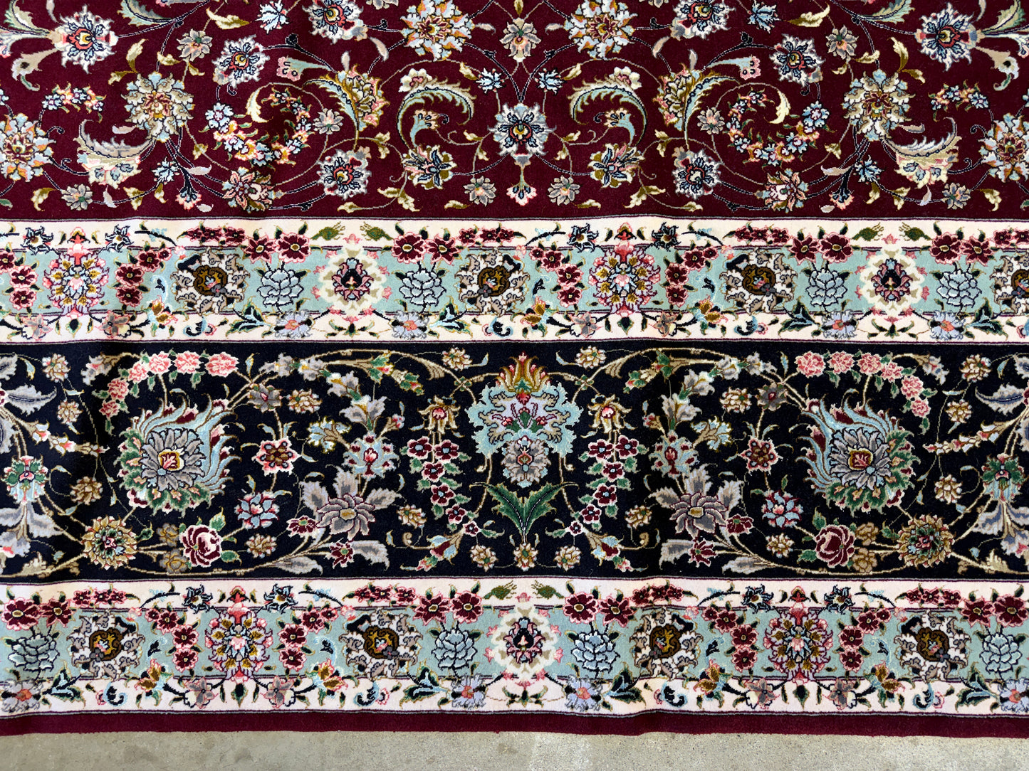 11’4”x16’6” Hand-Knotted 70 Raj Persian Tabriz Rug