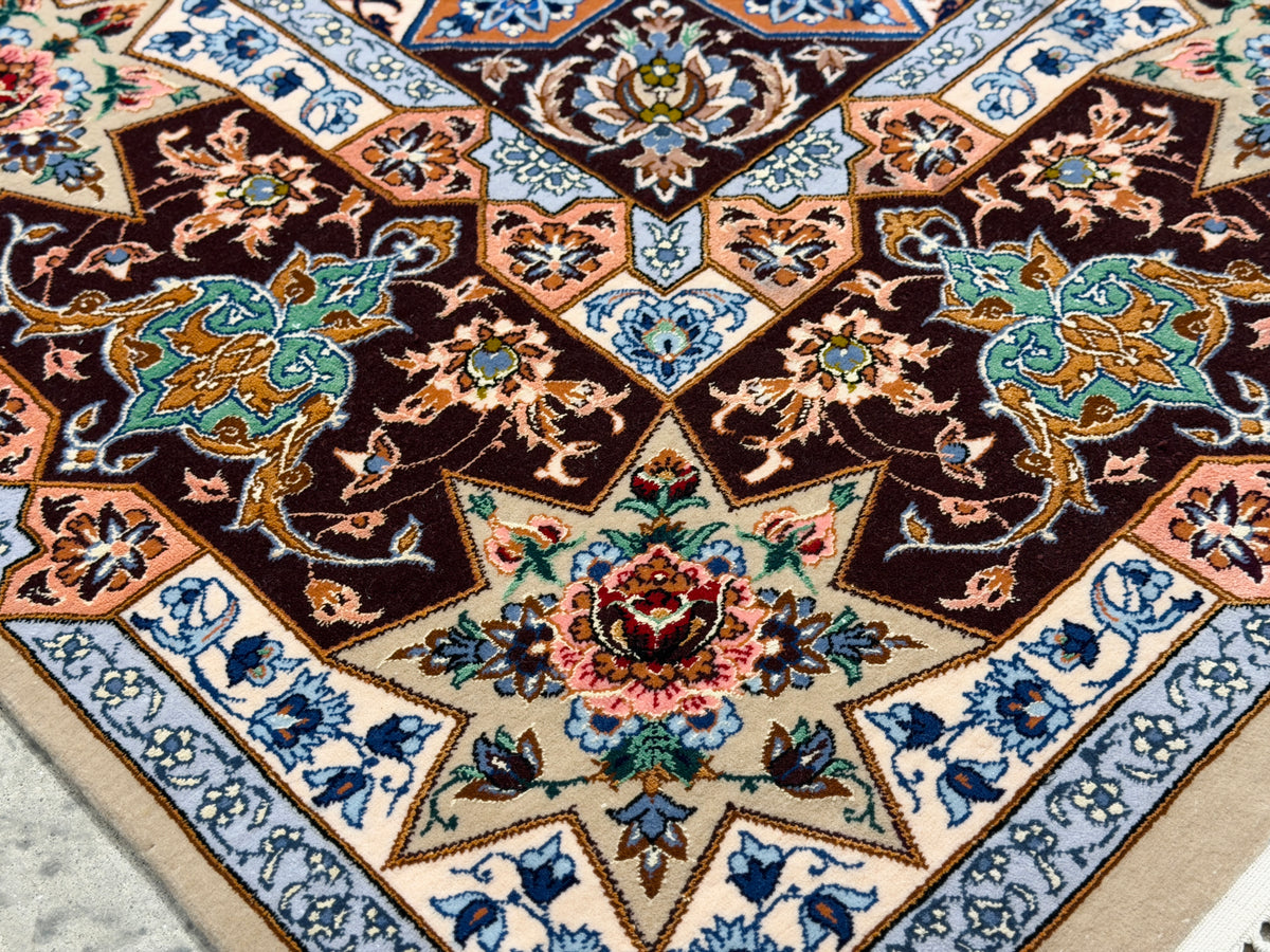 Hand-Knotted Persian Isfahan Rug - Signed Asachi - 5’x7’8”