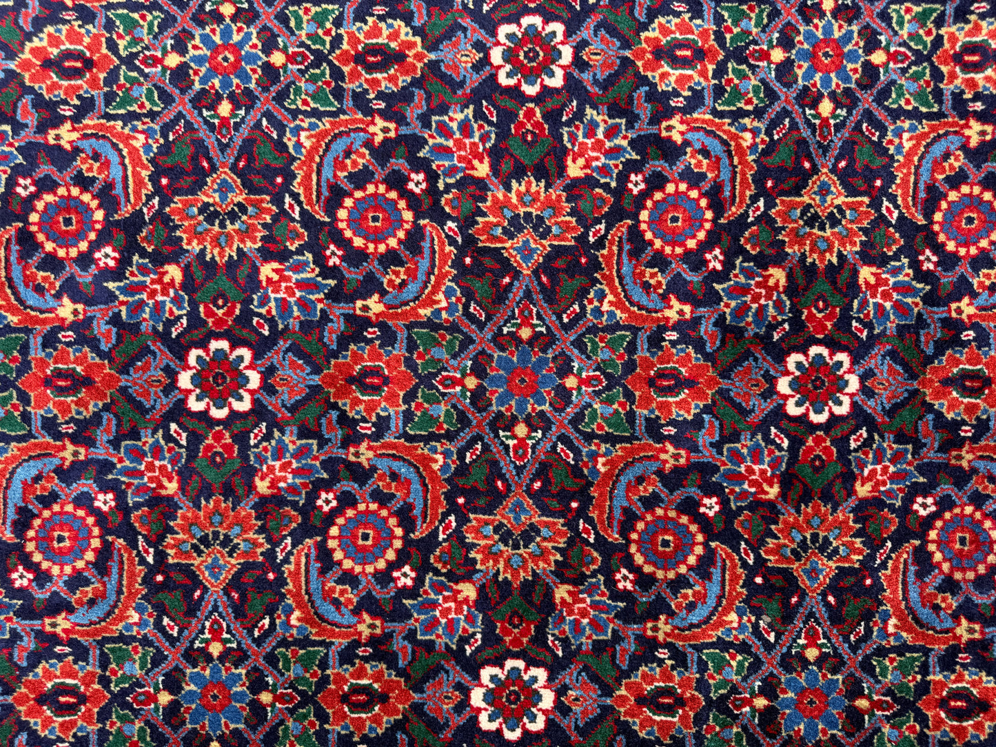 Hand-Knotted Persian Herati Rug - Signed Torabpour - 13’x15’9”