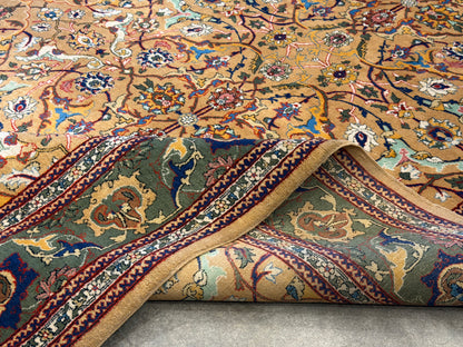 Hand-Knotted Persian Kashan Rug - 9’9”x14’5”