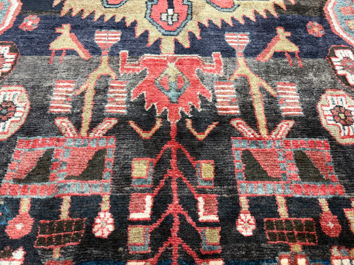 Hand-Knotted Persian Nahavand Rug - 4’10”x10’11”